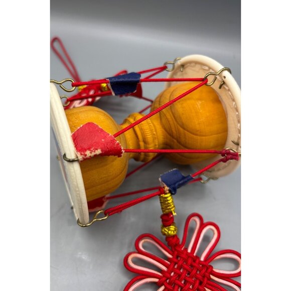 Traditional Korean Percussion Hand Drum Ornament Hanging Decor - Picture 4 of 4